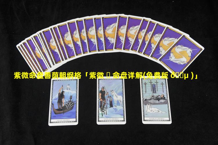 紫微命盘善荫朝纲格「紫微 ☘ 命盘详解(免费版 🐵 )」